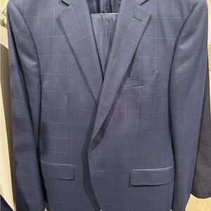 Black Brown 1826 Navy Check Suit